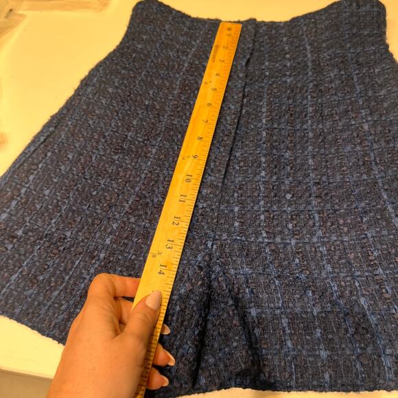 NEW Anine Bing Navy Blue Tweed High Rise Shorts Sz XS - Picture 5 of 7